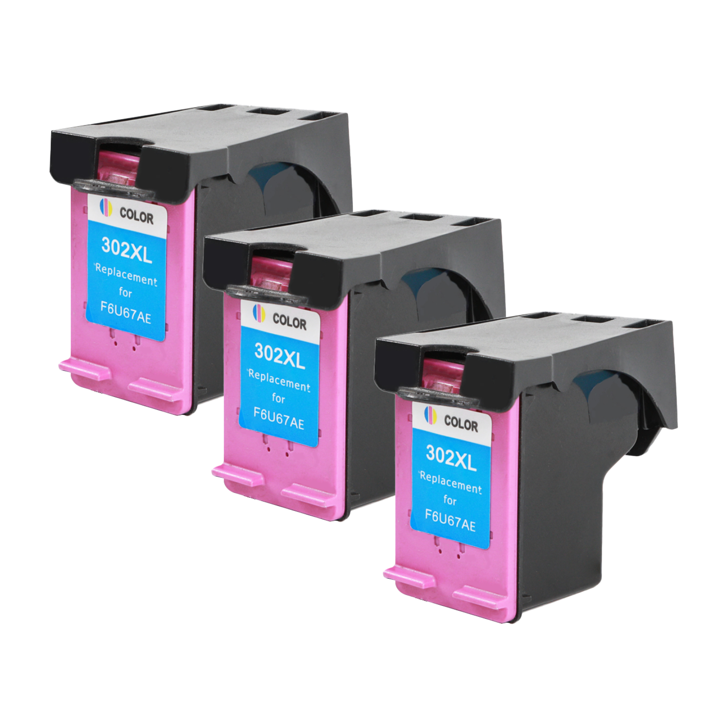 Hp 302XL CMY ink cartridges x3 (total 9 cartridges), accessory, F6U67AE#301