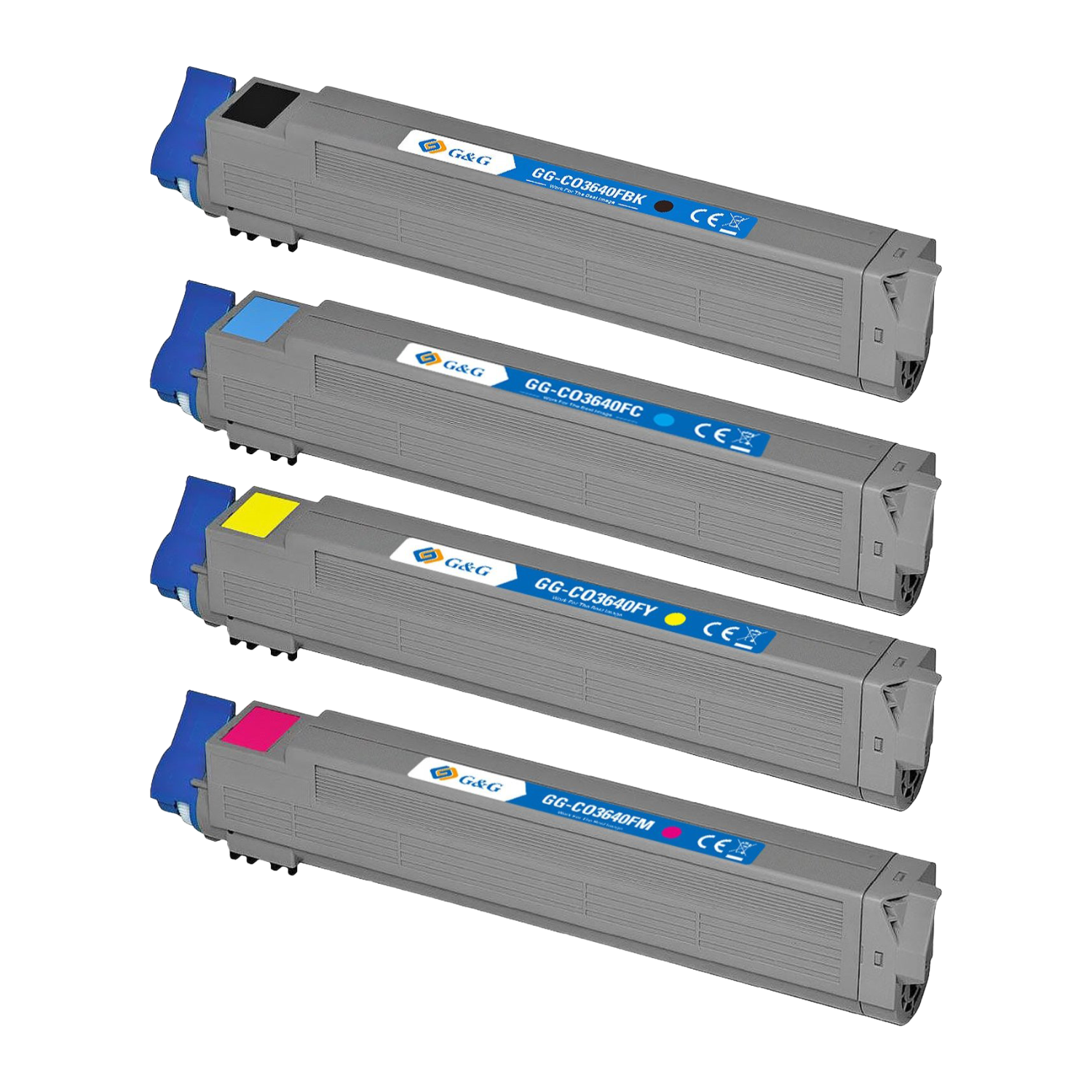 OKI ES3640 KCMY, 4-color ink cartridge set, accessories, warranty 3 years
