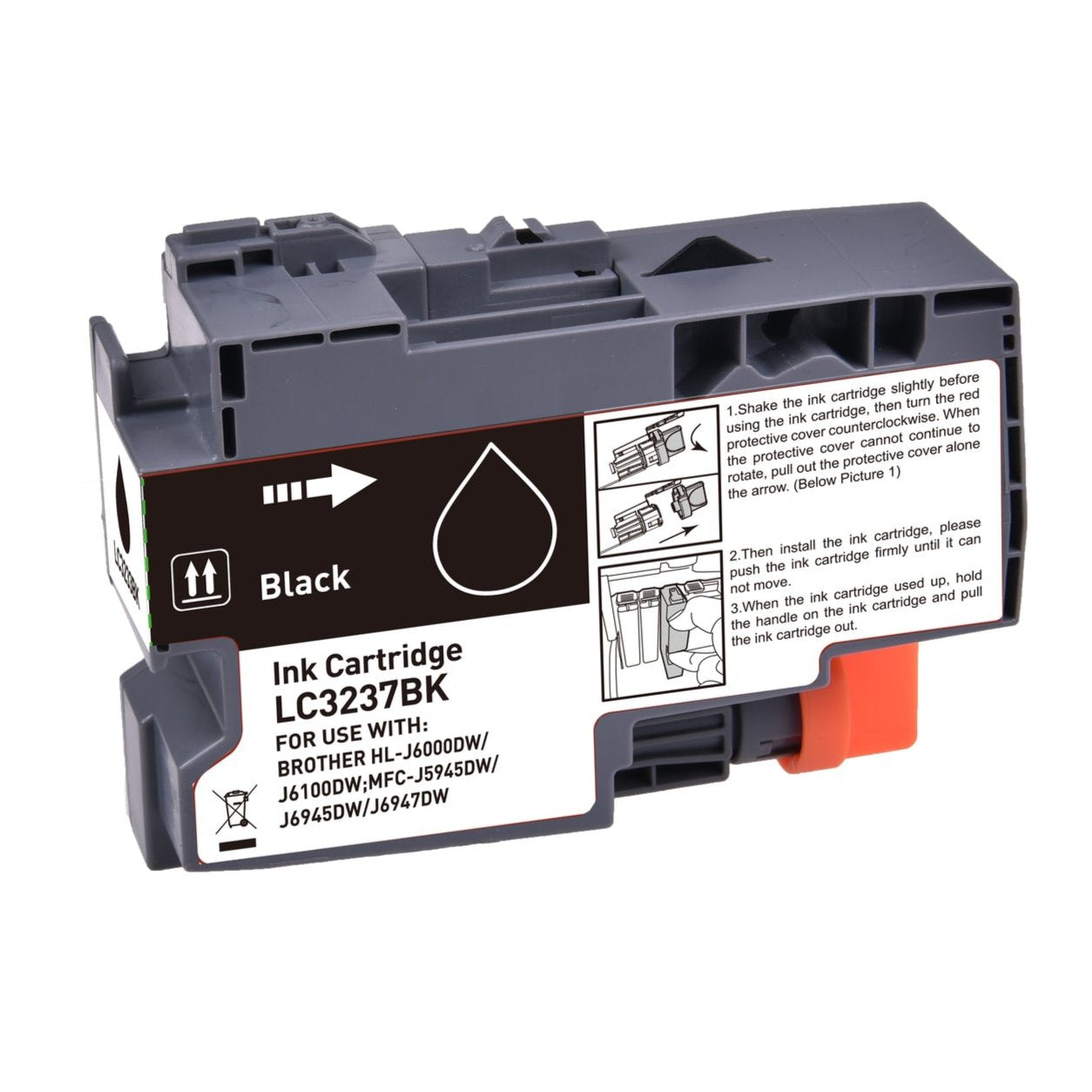 Brother LC-3237BK bläckpatron, leverans 3000 Svart, Garanti 3 år.