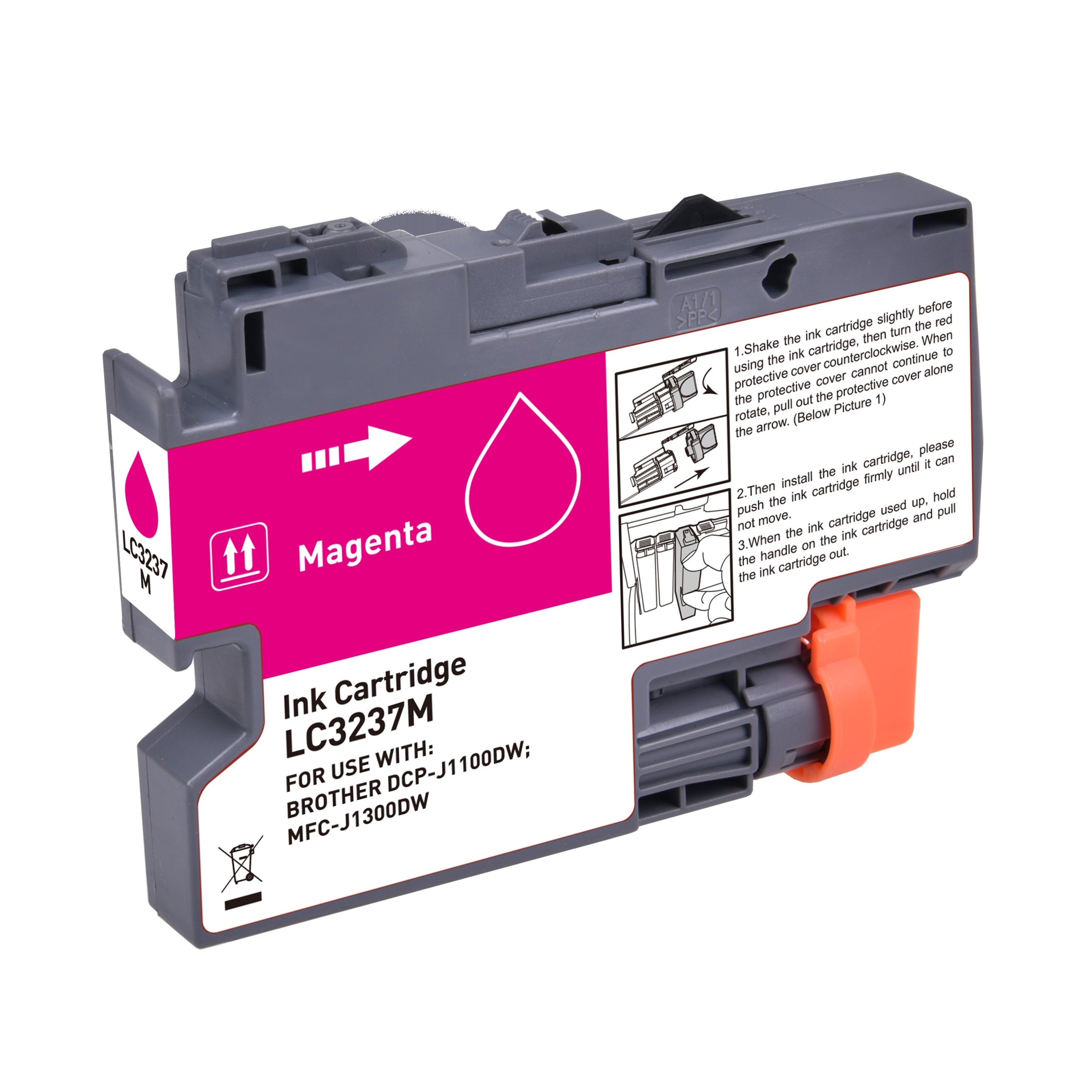 Brother LC-3237M bläckpatron, leverans 1500 Magenta, Garanti 3 år.