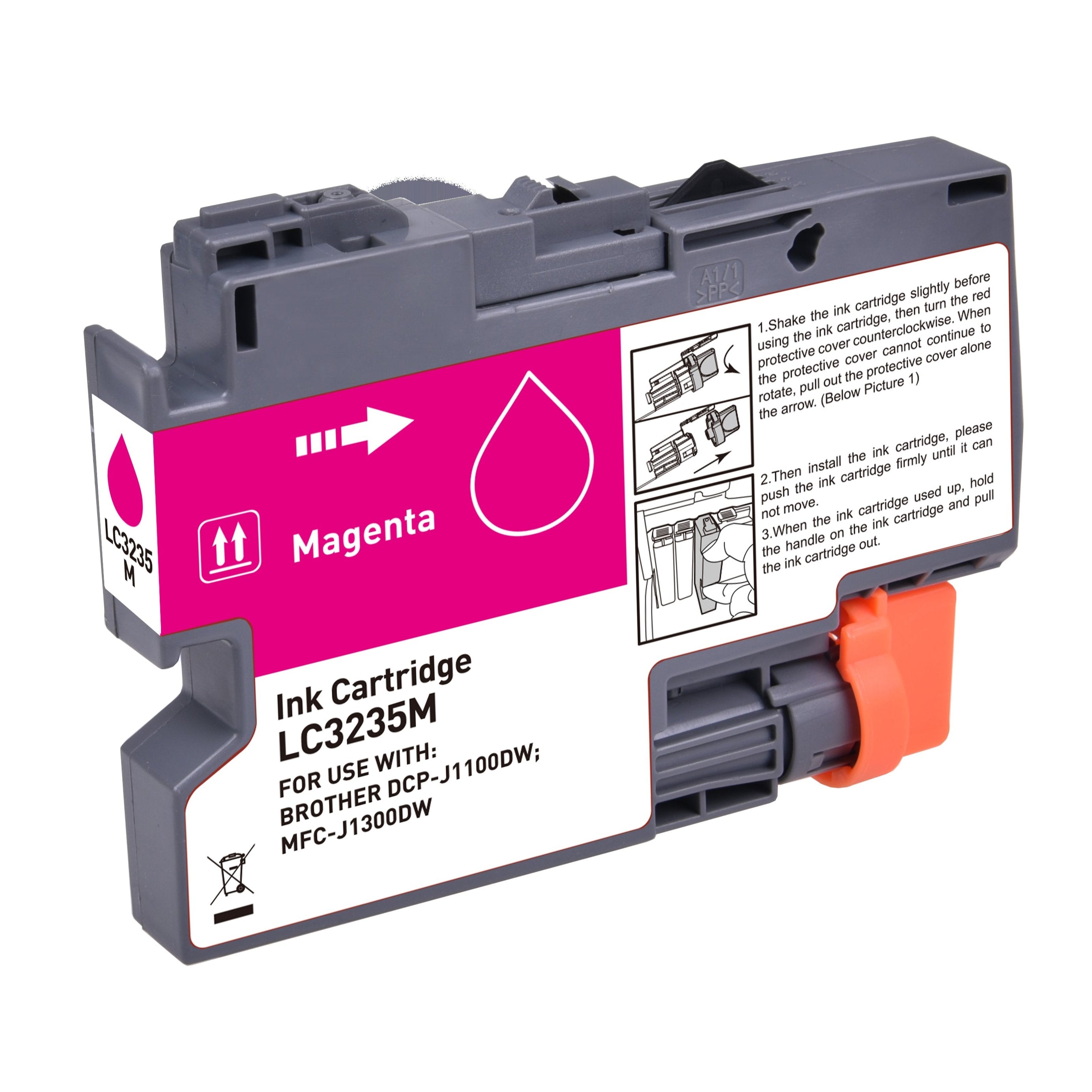 Brother LC-3235XLM bläckpatron, leverans 5000 Magenta, Garanti 3 år.