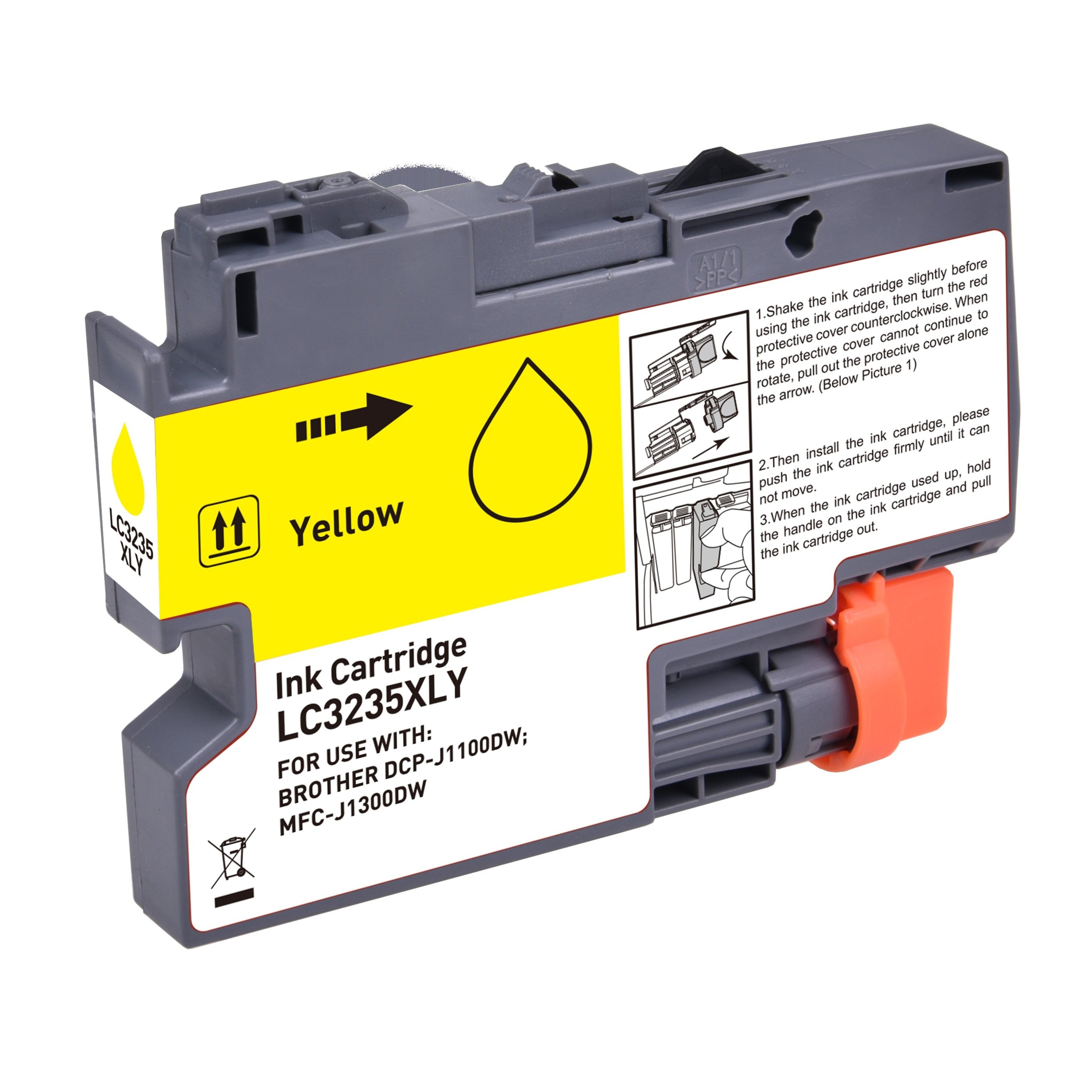 Brother LC-3235XLY bläckpatron, leverans 5000 Gul, Garanti 3 år.