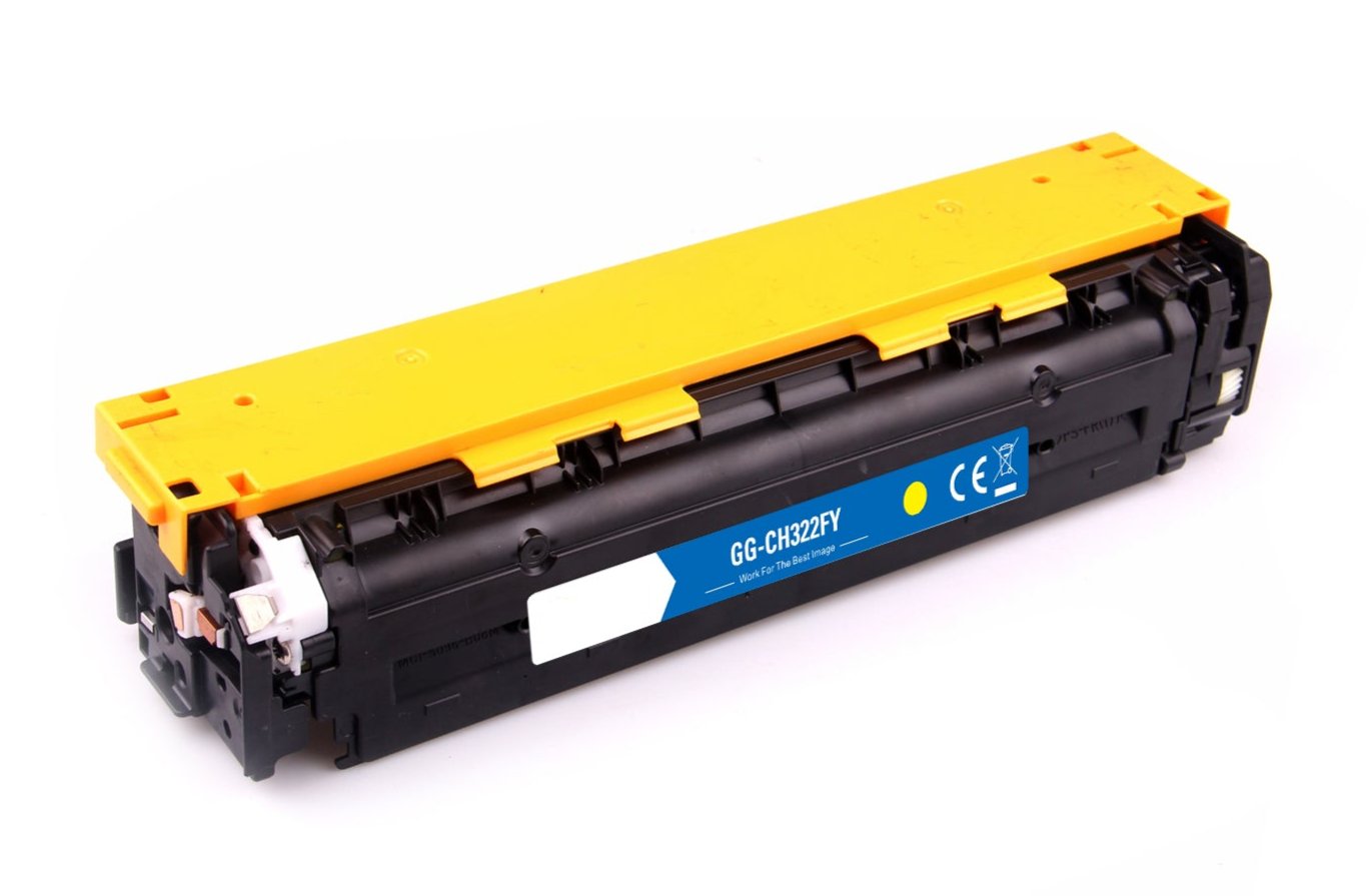 Hp CE322A ink cartridge, supply 1400 pages, 128A Yellow, Warranty 3 years.