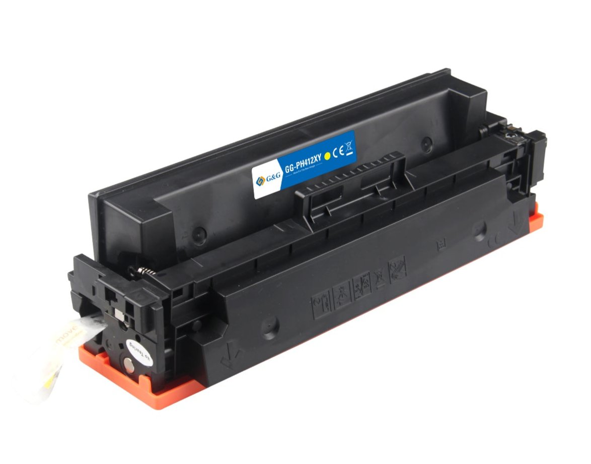 Hp CF412X ink cartridge, supply 5000 pages, 412X Yellow, Warranty 3 years.