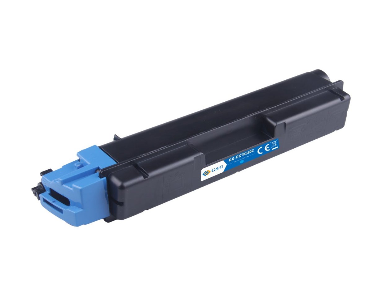 Kyocera TK-590C bläckpatron, leverans 5000 sidor, Cyan, Garanti 3 år.