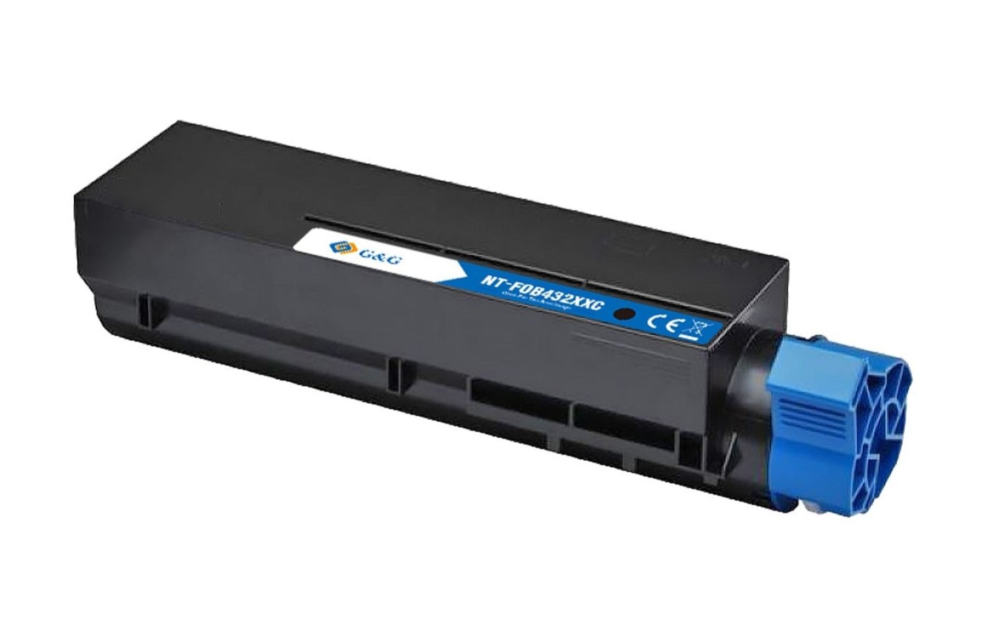 OKI 45807111 bläckpatron, leverans 12000 sidor, B432 Svart, Garanti 3 år.