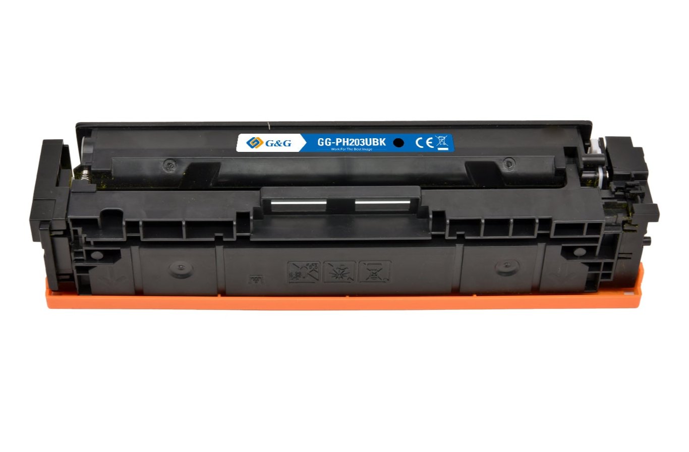 Hp CF540A ink cartridge, accessory 1400 pages, 203A Black, Warranty 3 years.