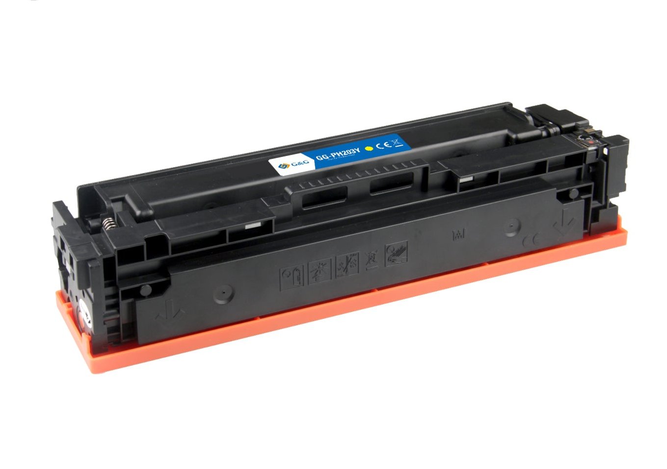 Hp CF542A ink cartridge, supply 1300 pages, 203A Yellow, Warranty 3 years.