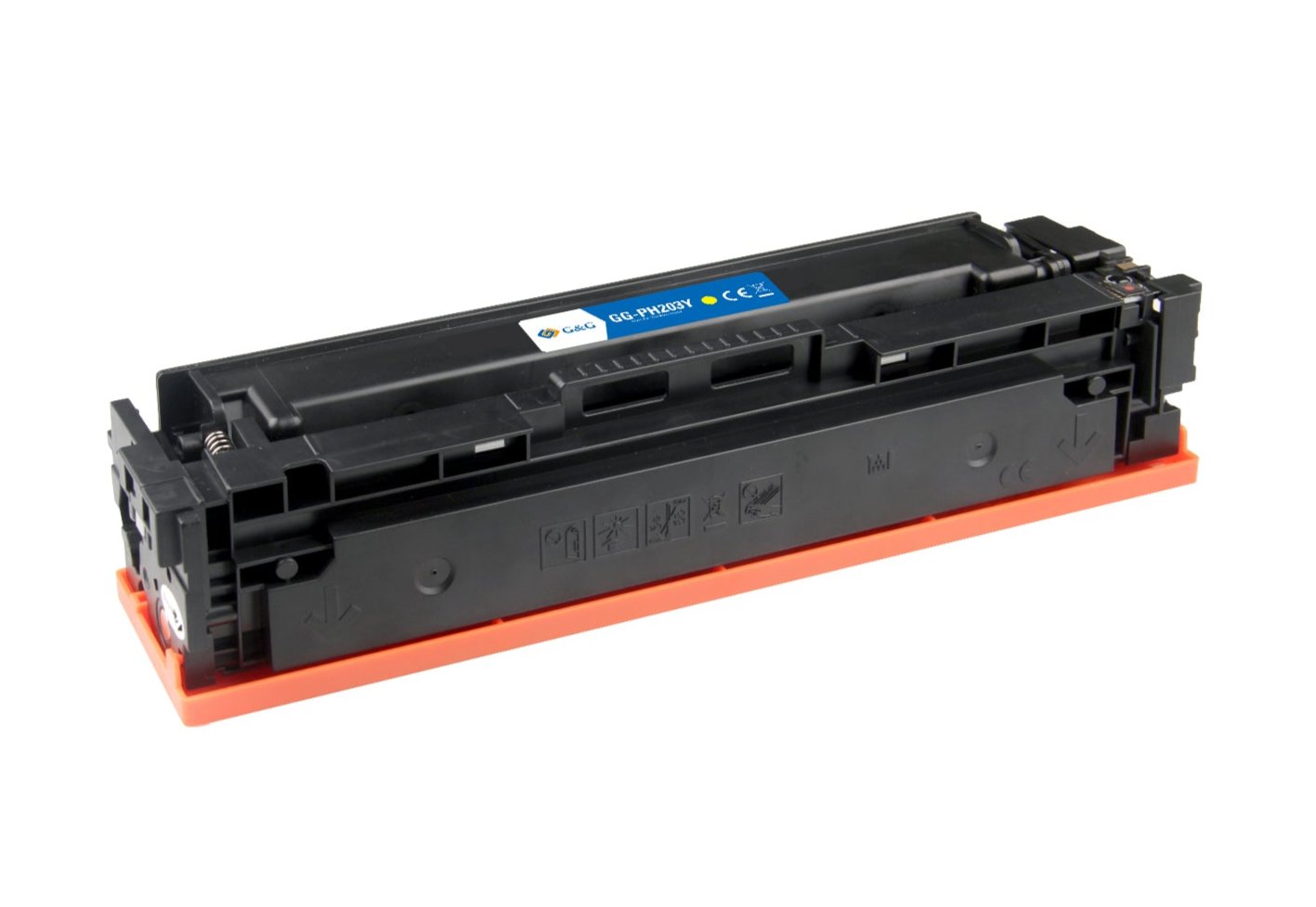 Hp CF542A Y ink cartridge, supply 1300 pages, 203A Yellow, Warranty 3 years.