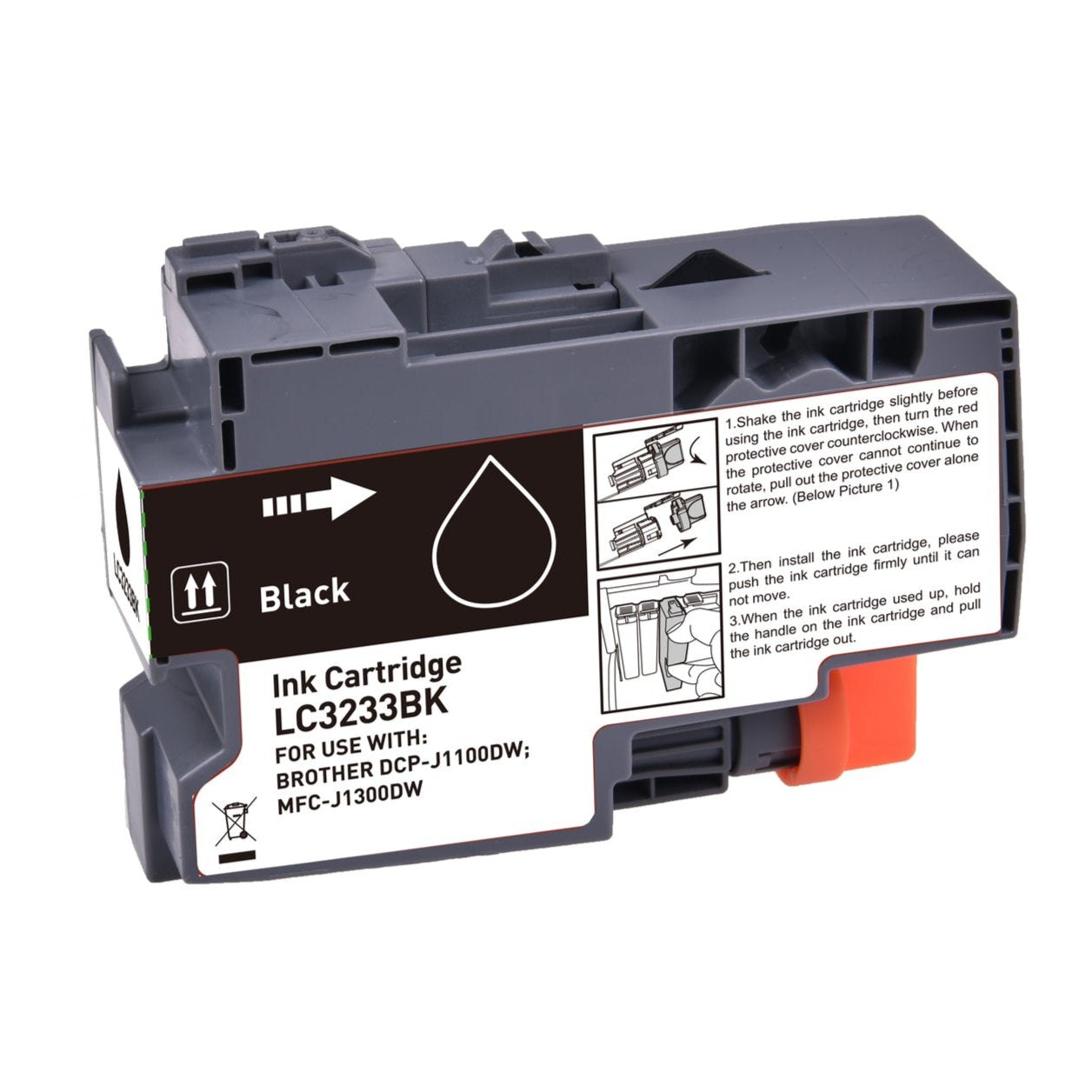 Brother LC-3233BK ink cartridge, accessory 3000 pages Black, Warranty 3 years.