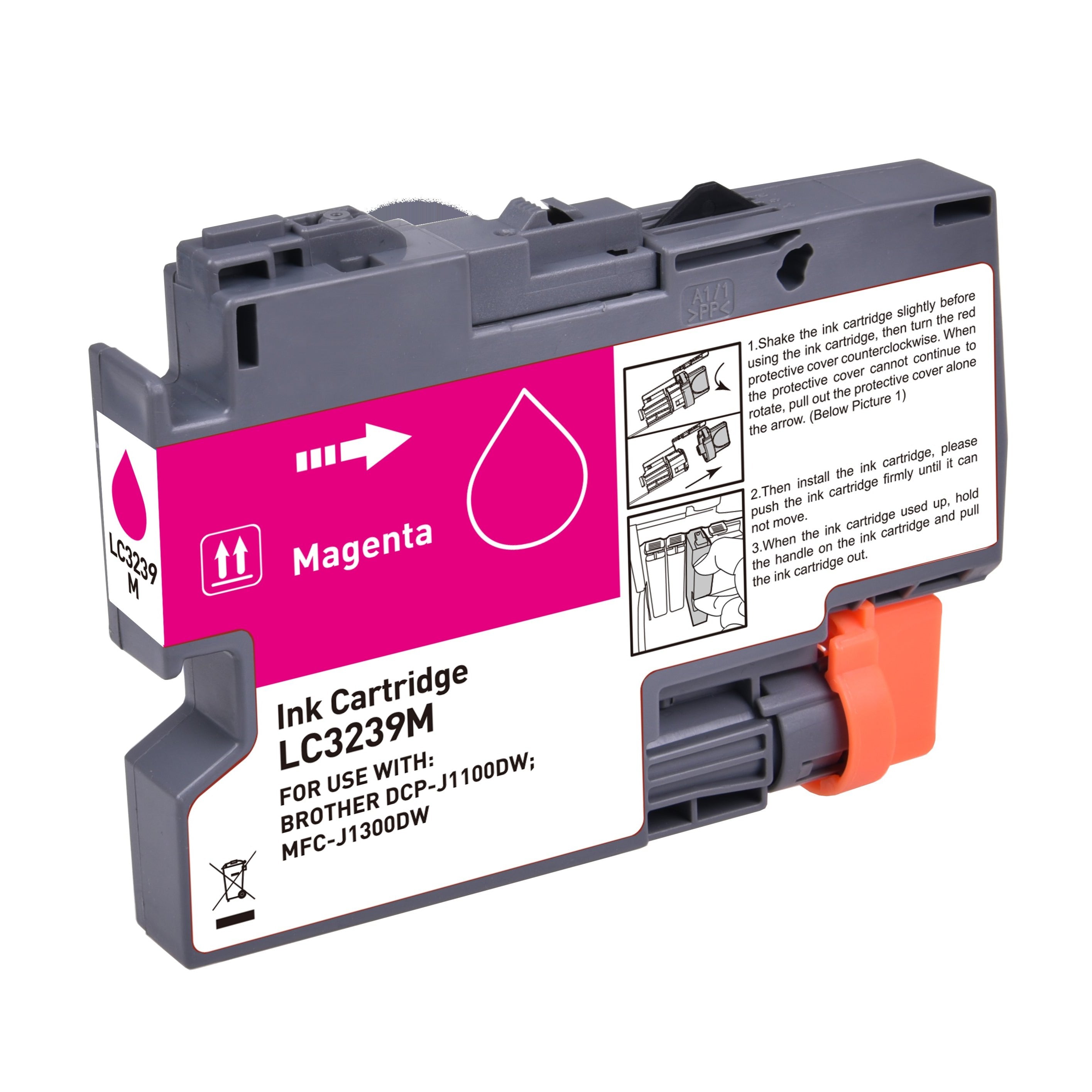 Brother LC-3239XLM bläckpatron, leverans 5000 Magenta, Garanti 3 år.